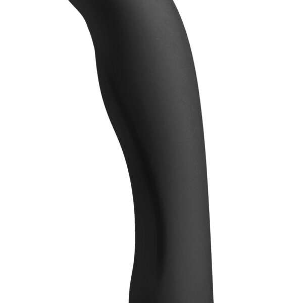 Heart on Silicone Harness Dildo - Black