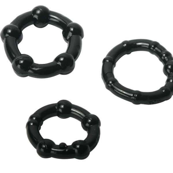 Black Performance Erection Rings - Packaged