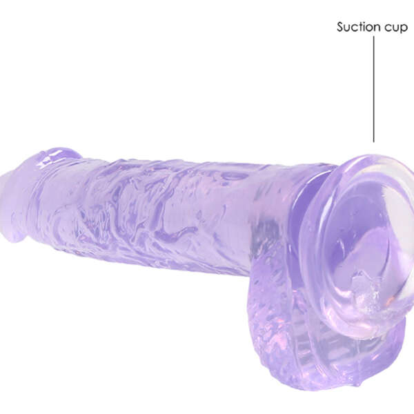 6 Inch Realistic Dildo With Balls - Purple