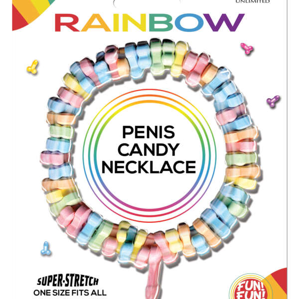 Rainbow Penis Candy Necklace
