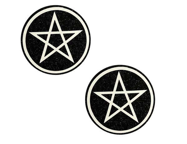 Wicca Black Glitter Nipple Cover Pasties
