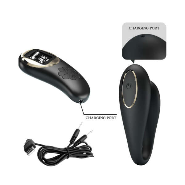 Nathan Double Pleasure Remote Control Vibrator - Black