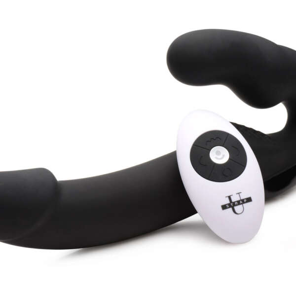 Urge Silicone Strapless Strap on With Remote - Black