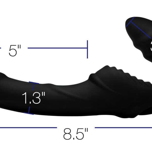 Pro Rider 9x Vibrating Silicone Strapless Strap on With Remote Control