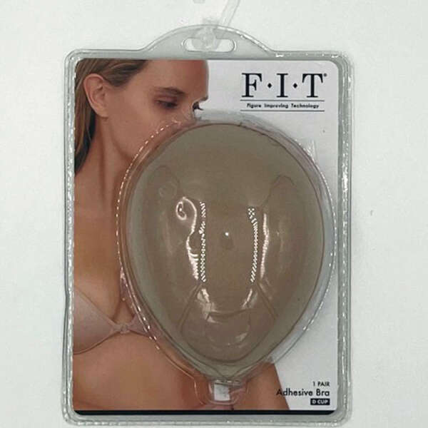 Cloth Adhesive Bra - Cup D - Beige