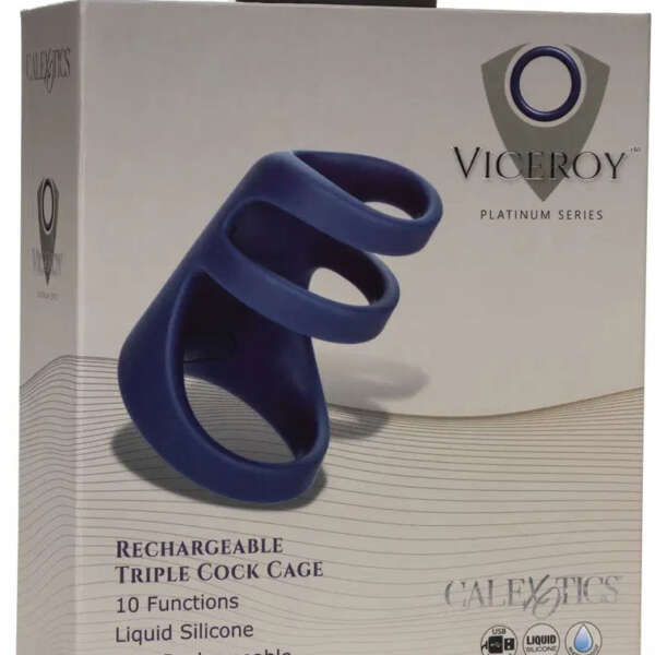 Viceroy Rechargeable Triple Cock Cage - Blue
