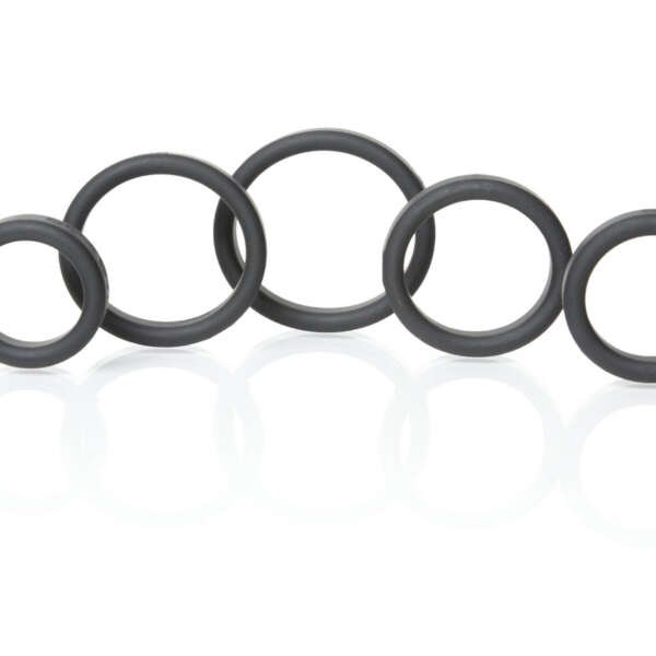 Boneyard Silicone Ring 5 Pc Kit - Black