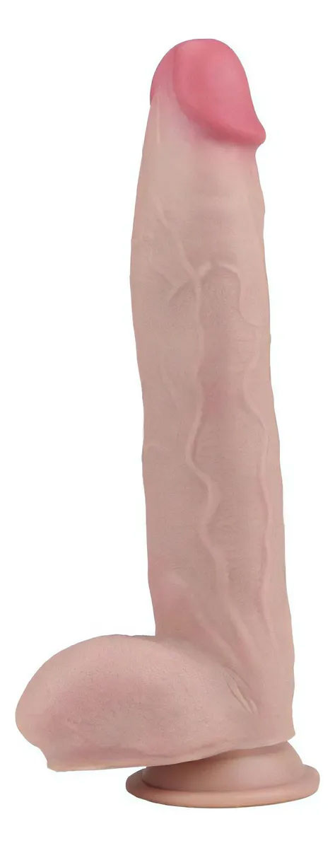 Real Skin 12 Dual Layer Dildo - Beige
