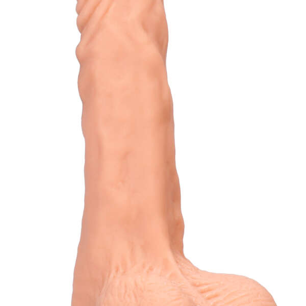 8 Inch Dong With Testicles - Flesh