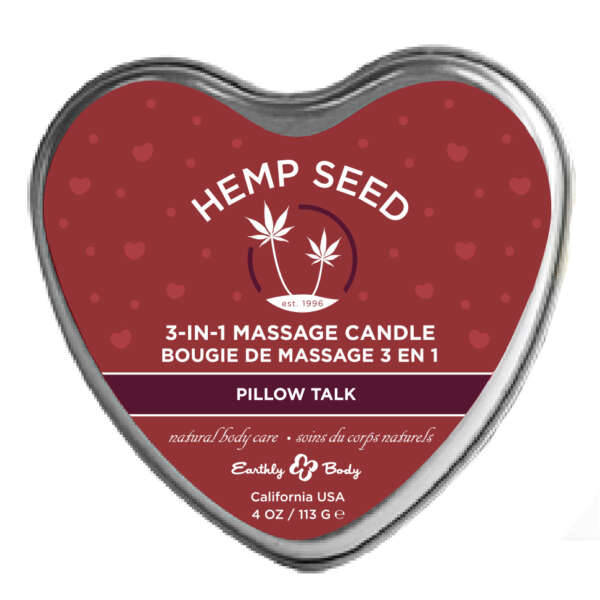 Hemp Seed 3-in-1 Massage Candle - Pillow Talk - 4 Oz