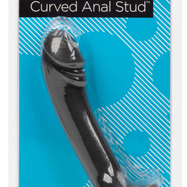 Silicone Curved Anal Stud - Black