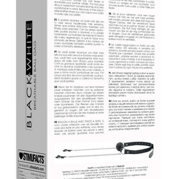 Breathable Ball Gag With Nipple Clamps - Black