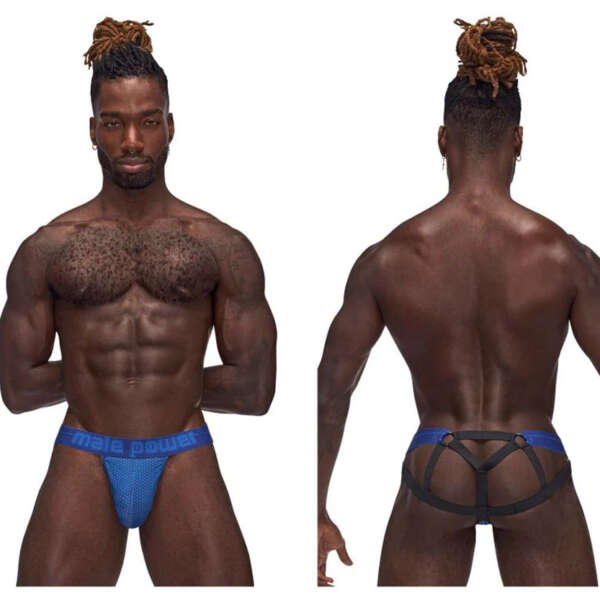 Sexagon Strappy Ring Jock - Large/x-Large - Royal