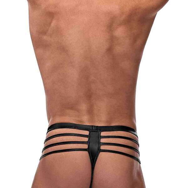 Cage Matte Cage Thong - L/ XL - Black