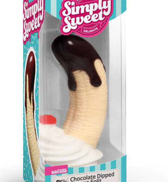 Chocolate Dipped Banana Split Premium Silicone Dildo
