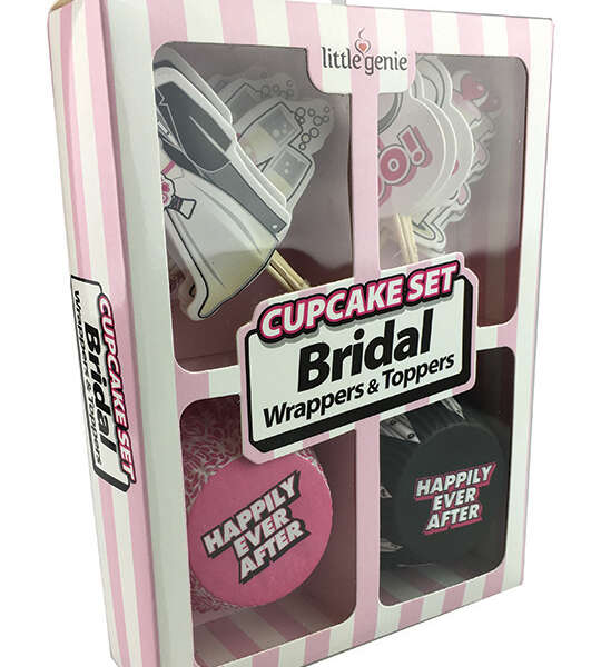 Cupcake Set - Bridal Wrappers & Toppers