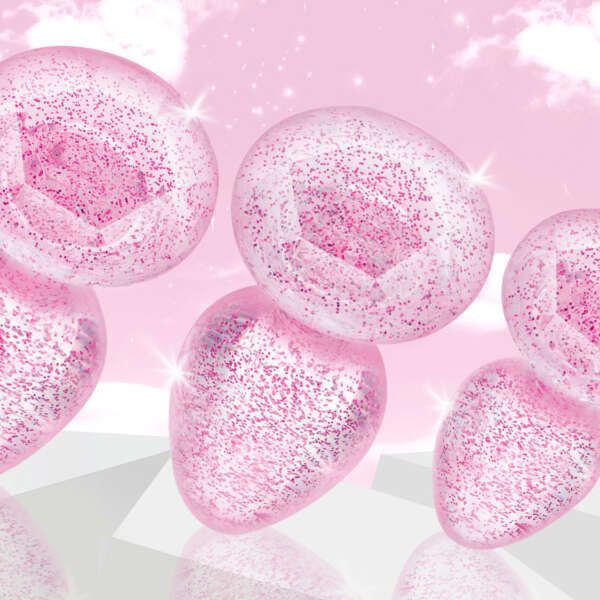 Glitter Gem Anal Plug Set - Pink