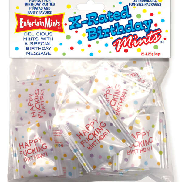 X-Rated Birthday Mints - 25 Individual Fun Size Packages
