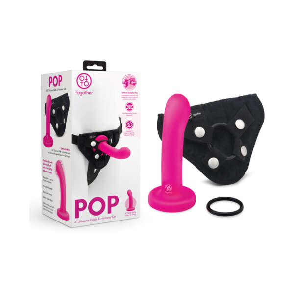 Together Pop Dildo & Harness 5.5in Pk