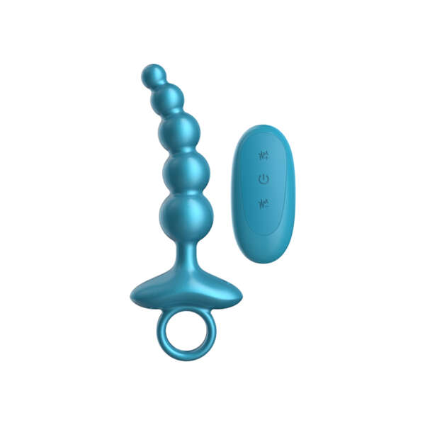 Luv Inc Cr23: Curved Ring Luv Beads Blue