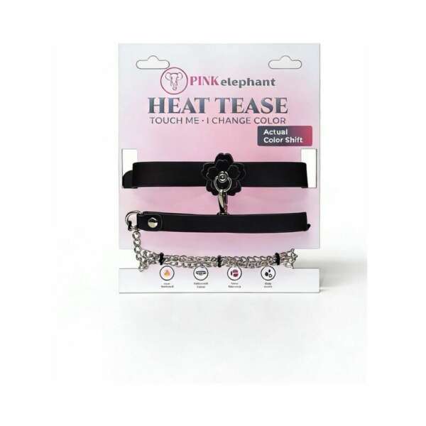 Heat Tease Flower Collar Black/Pink