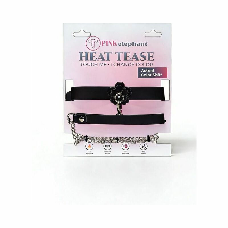 Heat Tease Flower Collar Black/Pink