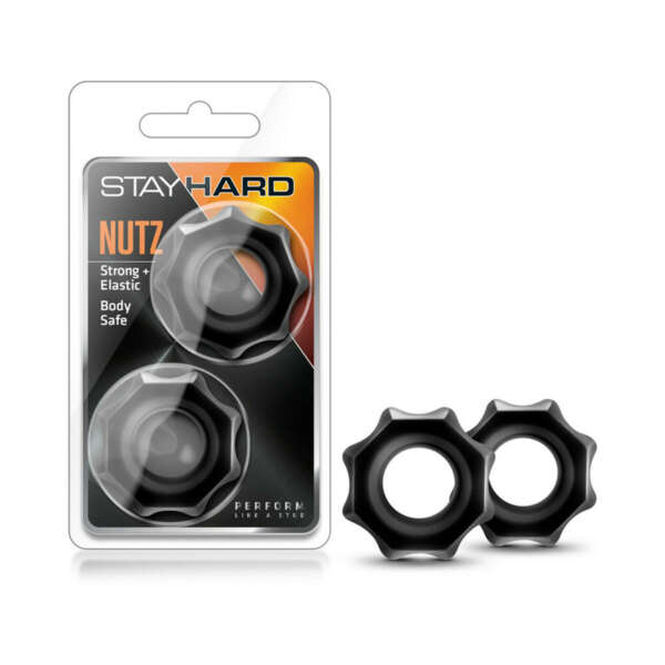 Stay Hard Nutz Cockring 2pk Black