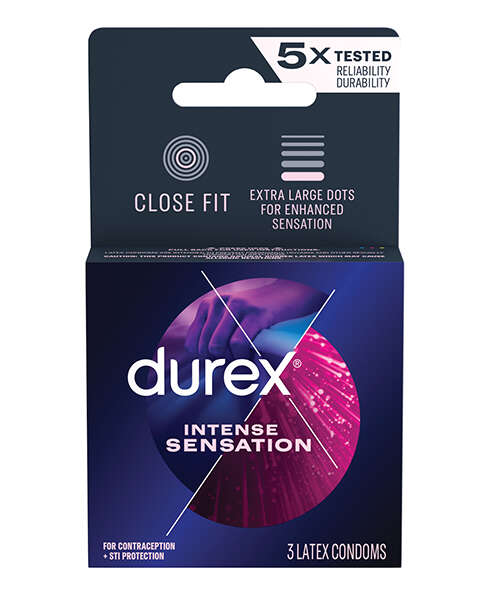 Durex Intense Sensation Condoms - Box of 3