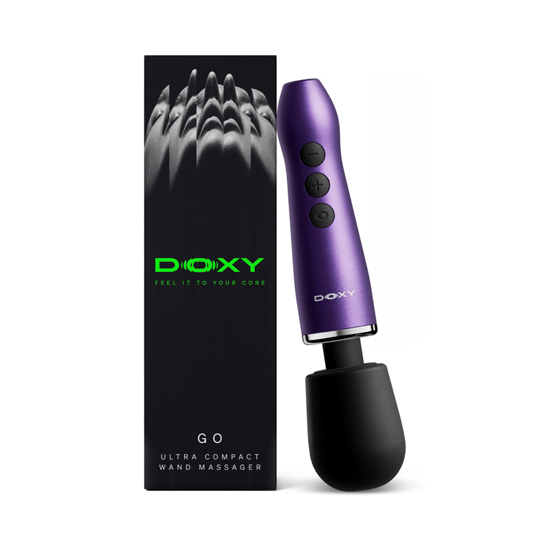 Doxy Go Travel-Sized Wand Massager Purpl