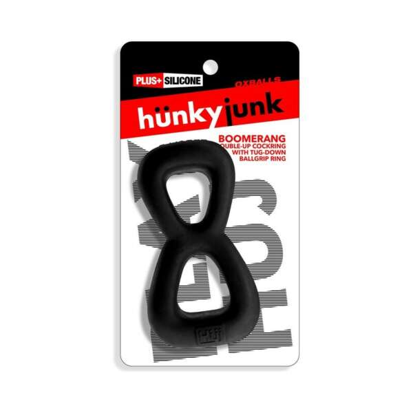 Hunkyjunk Boomerang DblRing NutTug Black
