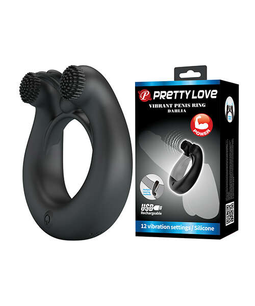 Pretty Love Vibrating Penis Ring - Dahlia