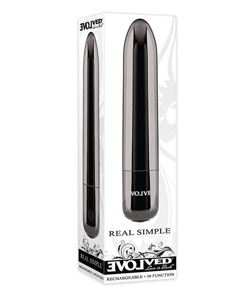 Evolved Real Simple Rechargeable Bullet - Black Chrome