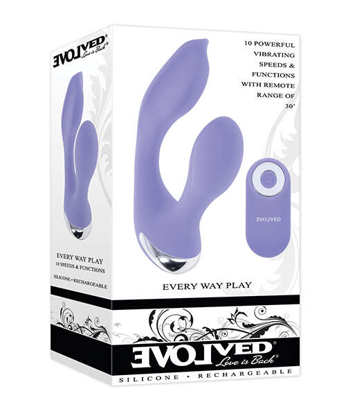 Evolved Every Way Play Remote Controlled Rabbit Vibrator - Lilac