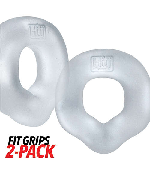 Hunky Junk Fit Grips 2 Pack Ergo-Fit Cockrings - Clear
