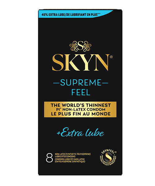 Lifestyles SKYN Supreme Feel Extra Lubrication Condoms - Box of 8