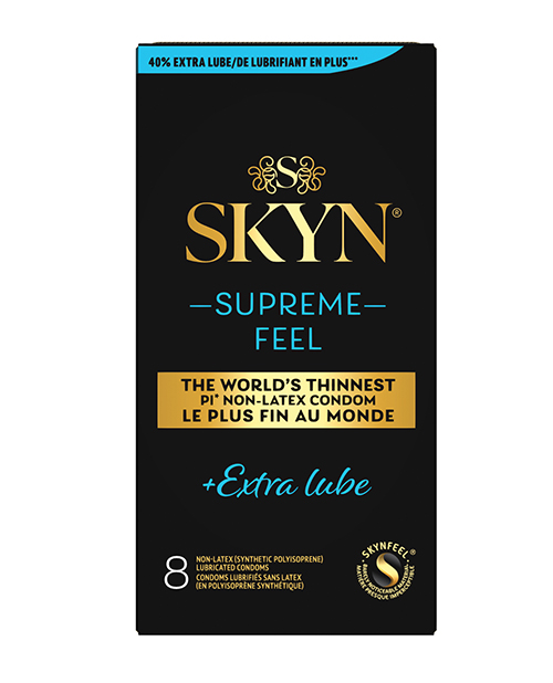 Lifestyles SKYN Supreme Feel Extra Lubrication Condoms - Box of 8