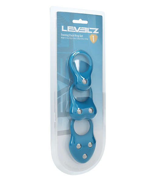 Shots Levelz Silicone Training Cock Ring Set of 3 - Teal