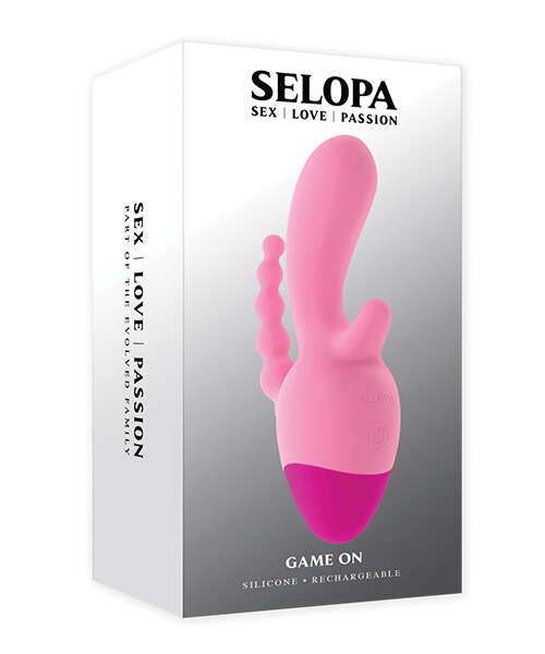 Selopa Game On Rechargeable Three Point Vibrator - Pink