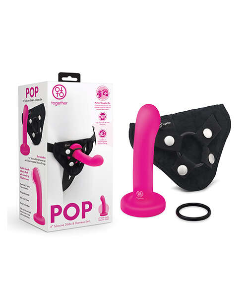 Together Pop 5.5 Silicone Dildo & Harness Set