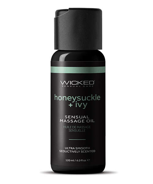 Wicked Sensual Care Honeysuckle and Ivy Massage Oil - 4 oz Bottle