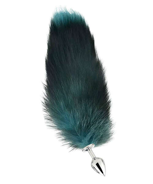 Fox Tail Medium Plug - Teal