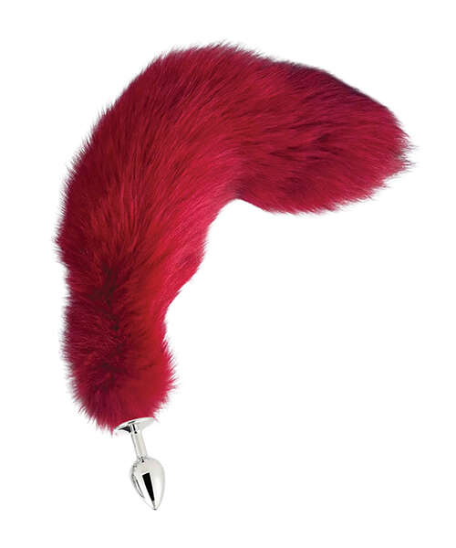 Fox Tail Small Plug - Cherry Red