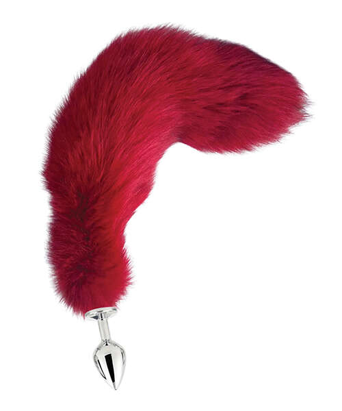 Fox Tail Medium Plug - Cherry Red