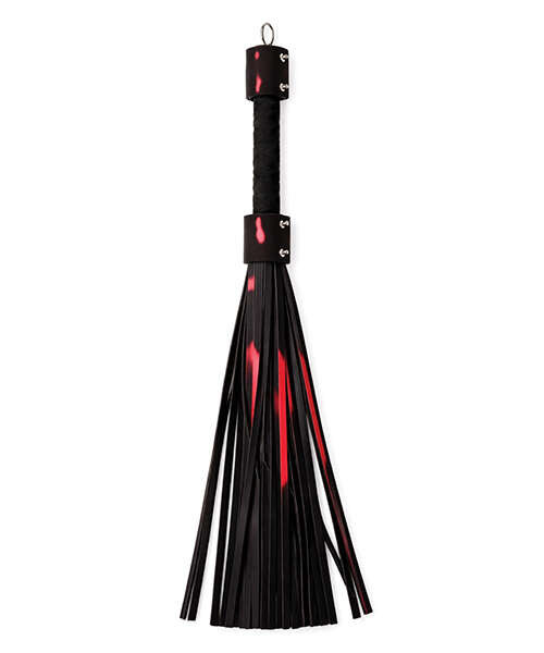 Heat Tease Flogger - Black/Pink